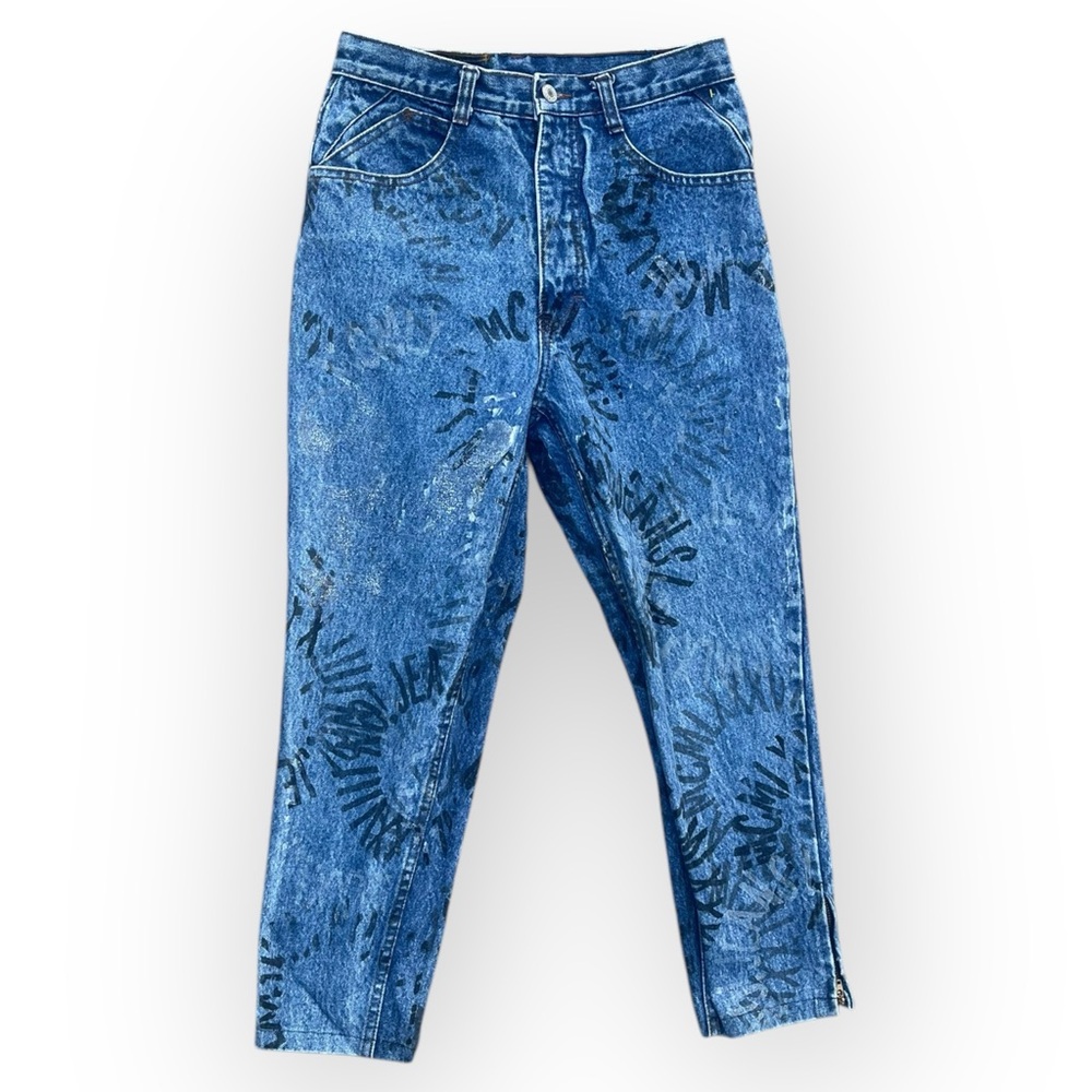 Vintage No! Jeans Graffiti Distressed Jeans